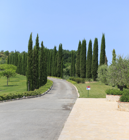 Pedalar na Toscana - Estrada de asfalto
