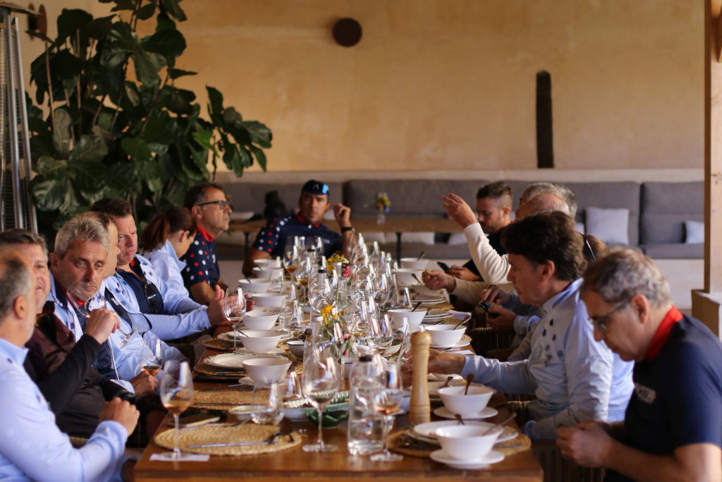 Almoço durante nossa viagem de bicicleta pelo Alentejo.